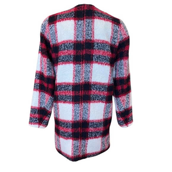 Abercrombie & Fitch Coat Women’s XS Red Plaid Wool Blend Preppy Winter - Picture 6 of 11
